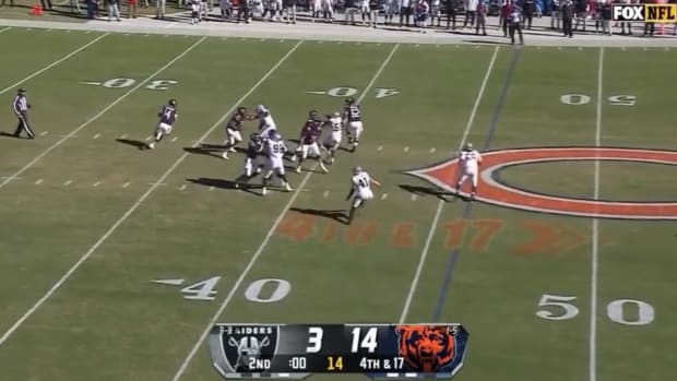 Bears QB Nathan Peterman threw the saddest Hail Mary pass against the the Raiders.